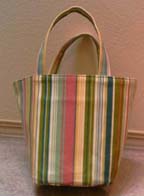 Marie Handbag - Custom Designed Handbag in Spring Stripes Fabric